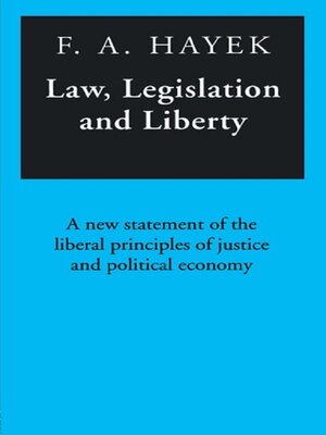 cover image of Law, Legislation and Liberty